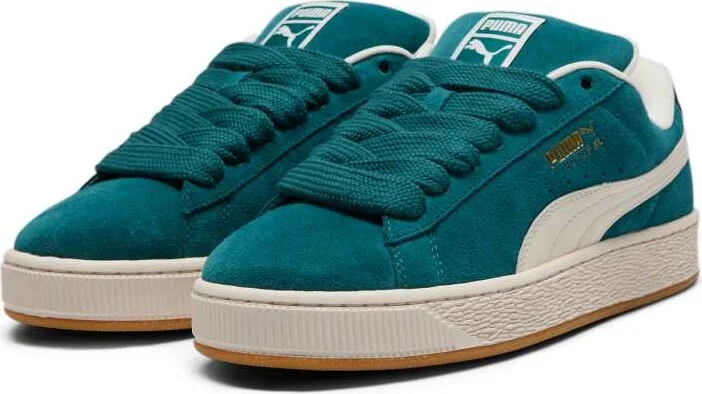 PUMA Suede XL Levels sneakers in green and white