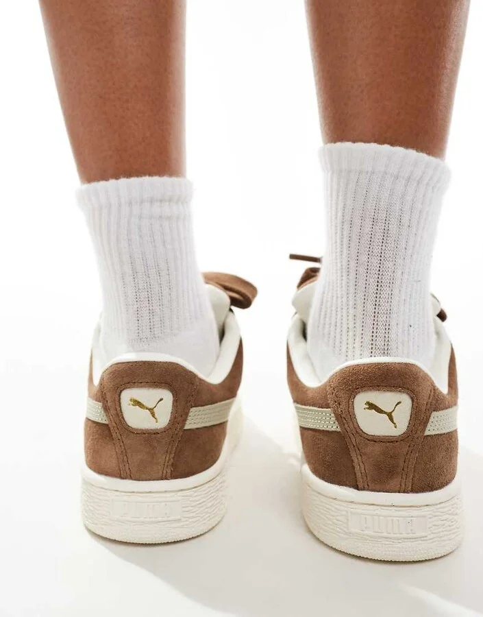 PUMA Suede XL sneakers in brown and white - Image 2