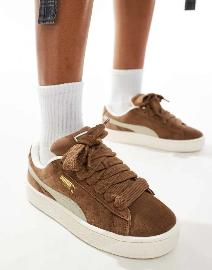 PUMA Suede XL sneakers in brown and white - Image 3