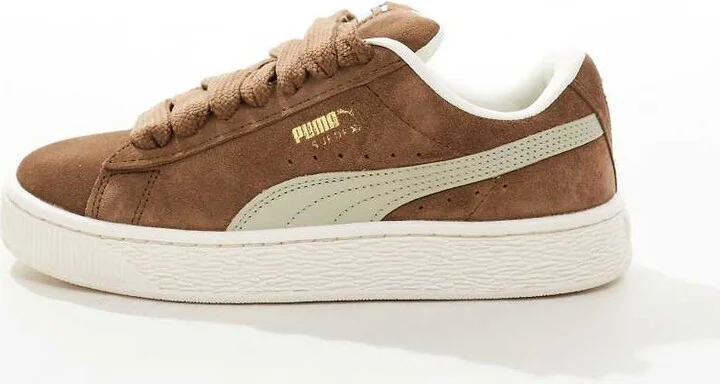 PUMA Suede XL sneakers in brown and white - Image 4