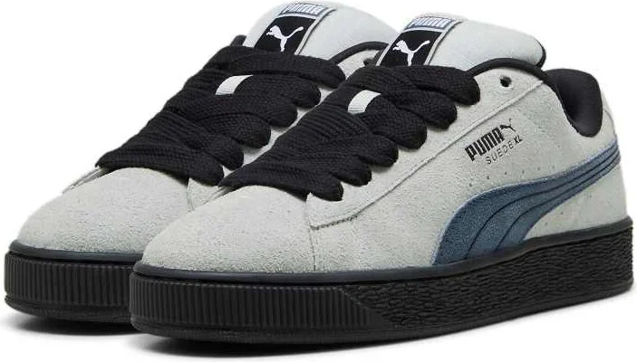 PUMA Suede XL sneakers in gray with black and blue detail - Image 3