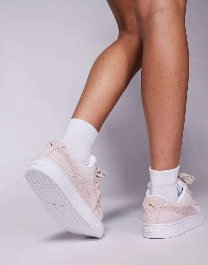 Puma Suede XL sneakers in light pink and white - Image 2