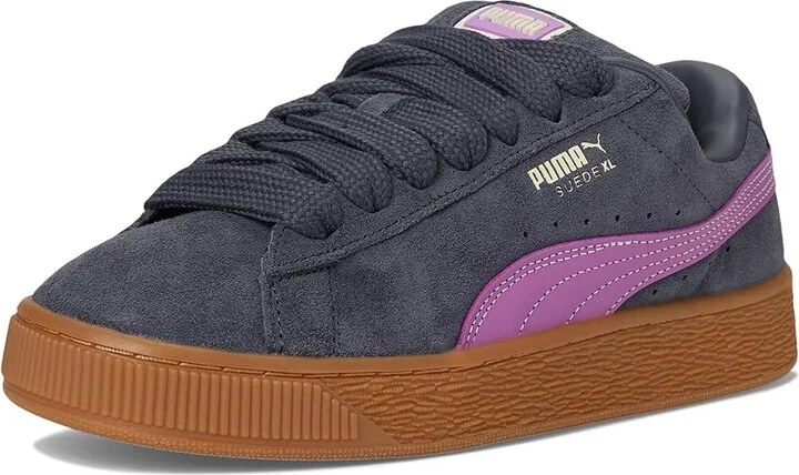 PUMA Suede Xl Women's Lace up casual Shoes Galactic Gray/Wild Berry : 8.5 B - Medium, Leather/Suede - Image 5