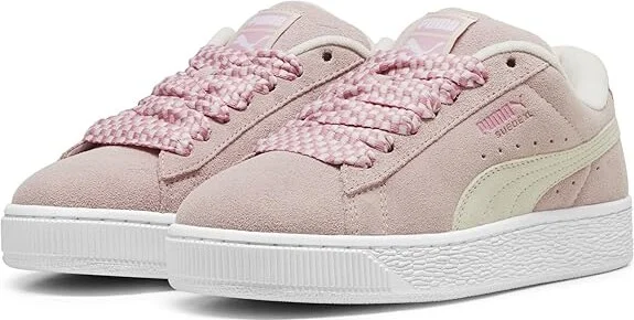PUMA Suede Xl Women's Lace up casual Shoes Mauve Mist/Puma White : 9.5 B - Medium, Leather/Suede