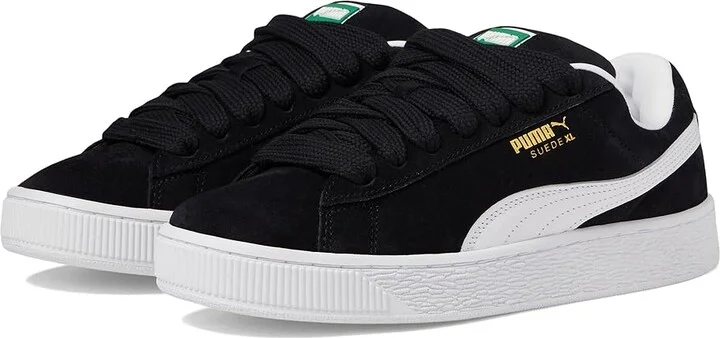 PUMA Suede Xl Women's Lace up casual Shoes Puma Black/Puma White : 9.5 B - Medium, Leather/Suede