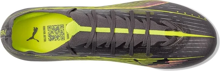 PUMA Ultra 5 Match Firm, Artificial Ground Soccer Cleats Men's Soccer Shoes Matte Aged Silver-Yellow Alert-Puma Aged Silver : 10.5 D - Medium - Image 2