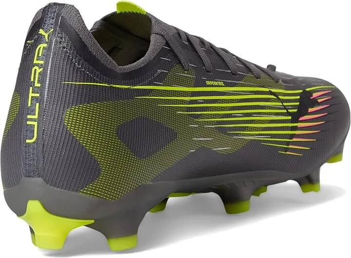 PUMA Ultra 5 Match Firm, Artificial Ground Soccer Cleats Men's Soccer Shoes Matte Aged Silver-Yellow Alert-Puma Aged Silver : 10.5 D - Medium - Image 4