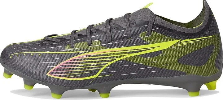 PUMA Ultra 5 Match Firm, Artificial Ground Soccer Cleats Men's Soccer Shoes Matte Aged Silver-Yellow Alert-Puma Aged Silver : 10.5 D - Medium - Image 6