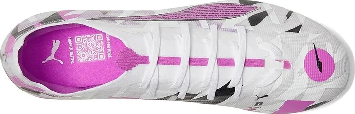 PUMA Ultra 5 Match Firm, Artificial Ground Soccer Cleats Men's Soccer Shoes PUMA White/Pure Magenta/Feather Gray/PUMA Black : 13 D - Medium - Image 2