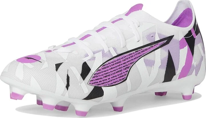 PUMA Ultra 5 Match Firm, Artificial Ground Soccer Cleats Men's Soccer Shoes PUMA White/Pure Magenta/Feather Gray/PUMA Black : 13 D - Medium - Image 5