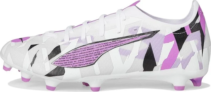 PUMA Ultra 5 Match Firm, Artificial Ground Soccer Cleats Men's Soccer Shoes PUMA White/Pure Magenta/Feather Gray/PUMA Black : 13 D - Medium - Image 6