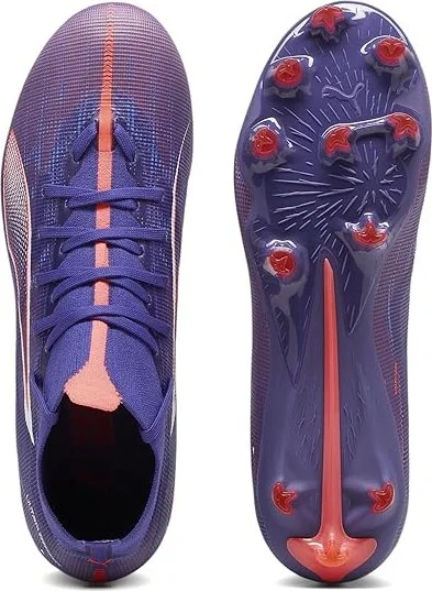 PUMA Ultra 5 Match+ Firm, Artificial Ground Soccer Cleats Women's Soccer Shoes Lapis Lazuli-Puma White-Sunset Glow : 5.5 B - Medium - Image 2