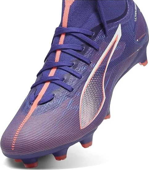 PUMA Ultra 5 Match+ Firm, Artificial Ground Soccer Cleats Women's Soccer Shoes Lapis Lazuli-Puma White-Sunset Glow : 5.5 B - Medium - Image 4