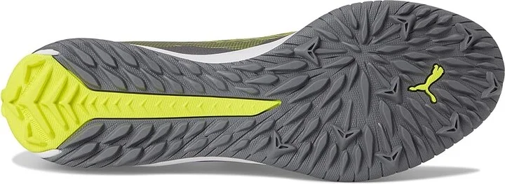 PUMA Ultra 5 Match Turf Trainer Soccer Cleats Men's Soccer Shoes Matte Aged Silver-Yellow Alert-Puma Aged Silver : 12 D - Medium, Leather - Image 3