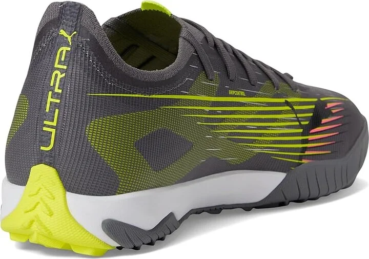 PUMA Ultra 5 Match Turf Trainer Soccer Cleats Men's Soccer Shoes Matte Aged Silver-Yellow Alert-Puma Aged Silver : 12 D - Medium, Leather - Image 4