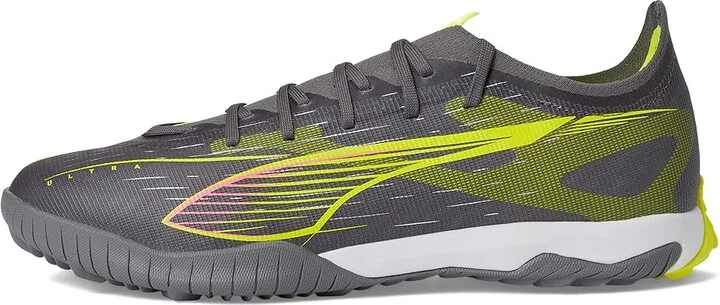 PUMA Ultra 5 Match Turf Trainer Soccer Cleats Men's Soccer Shoes Matte Aged Silver-Yellow Alert-Puma Aged Silver : 12 D - Medium, Leather - Image 6