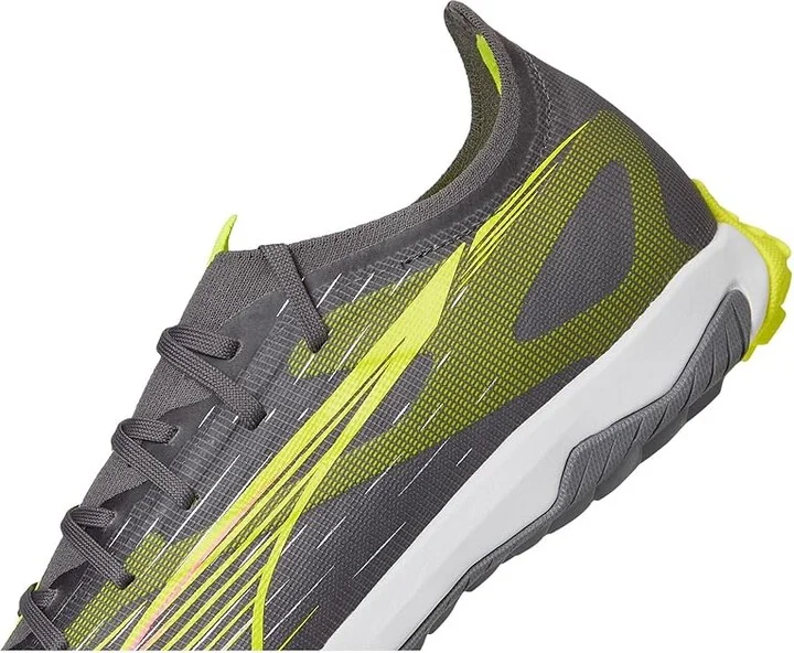 PUMA Ultra 5 Match Turf Trainer Soccer Cleats Men's Soccer Shoes Matte Aged Silver-Yellow Alert-Puma Aged Silver : 12 D - Medium, Leather - Image 7