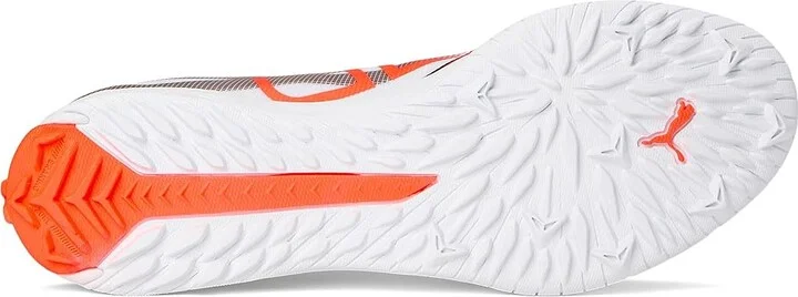 PUMA Ultra 5 Match Turf Trainer Soccer Cleats Men's Soccer Shoes Puma White-Puma Black-Glowing Red : 11 D - Medium, Leather - Image 3