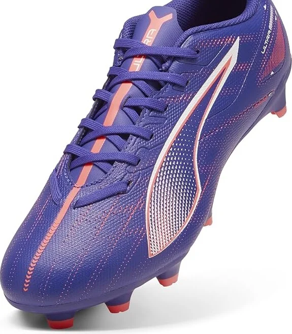 PUMA Ultra 5 Play Firm, Artificial Ground Soccer Cleats Men's Soccer Shoes Lapis Lazuli-Puma White-Sunset Glow : 8 D - Medium - Image 5