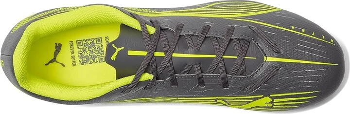 PUMA Ultra 5 Play Firm, Artificial Ground Soccer Cleats Men's Soccer Shoes Matte Aged Silver-Yellow Alert-Puma Aged Silver : 8.5 D - Medium - Image 2