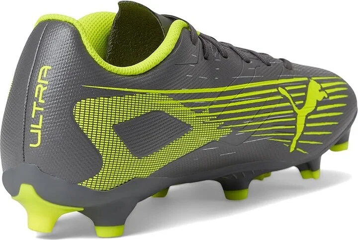 PUMA Ultra 5 Play Firm, Artificial Ground Soccer Cleats Men's Soccer Shoes Matte Aged Silver-Yellow Alert-Puma Aged Silver : 8.5 D - Medium - Image 4