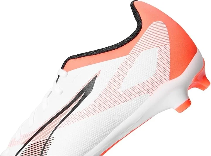 PUMA Ultra 5 Play Firm, Artificial Ground Soccer Cleats Men's Soccer Shoes Puma White-Puma Black-Glowing Red : 9 D - Medium, Leather - Image 7