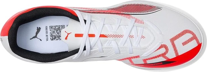 PUMA Ultra 5 Play Turf Trainer Soccer Cleats Men's Soccer Shoes Puma White-Puma Black-Glowing Red : 9.5 D - Medium, Rubber - Image 2