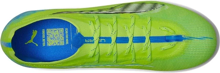 PUMA Ultra 5 Pro Firm, Artificial Ground Soccer Cleats Men's Soccer Shoes Fizzy Apple/PUMA White/Bluemazing : 11 D - Medium, Rubber - Image 2