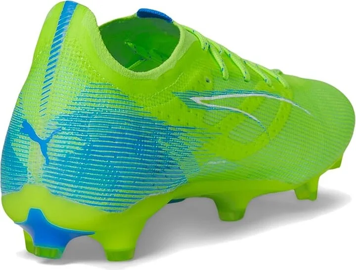 PUMA Ultra 5 Pro Firm, Artificial Ground Soccer Cleats Men's Soccer Shoes Fizzy Apple/PUMA White/Bluemazing : 11 D - Medium, Rubber - Image 4