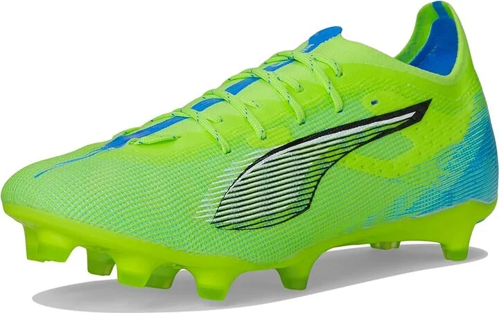 PUMA Ultra 5 Pro Firm, Artificial Ground Soccer Cleats Men's Soccer Shoes Fizzy Apple/PUMA White/Bluemazing : 11 D - Medium, Rubber - Image 5