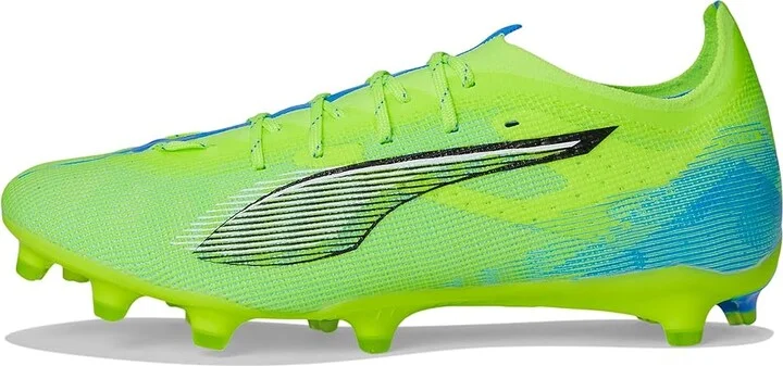 PUMA Ultra 5 Pro Firm, Artificial Ground Soccer Cleats Men's Soccer Shoes Fizzy Apple/PUMA White/Bluemazing : 11 D - Medium, Rubber - Image 6