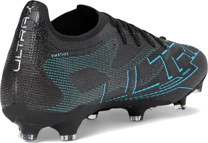 PUMA Ultra 5 Pro Firm, Artificial Ground Soccer Cleats Men's Soccer Shoes Puma Black-Puma Silver-Bright Aqua : 10 D - Medium, Synthetic - Image 4