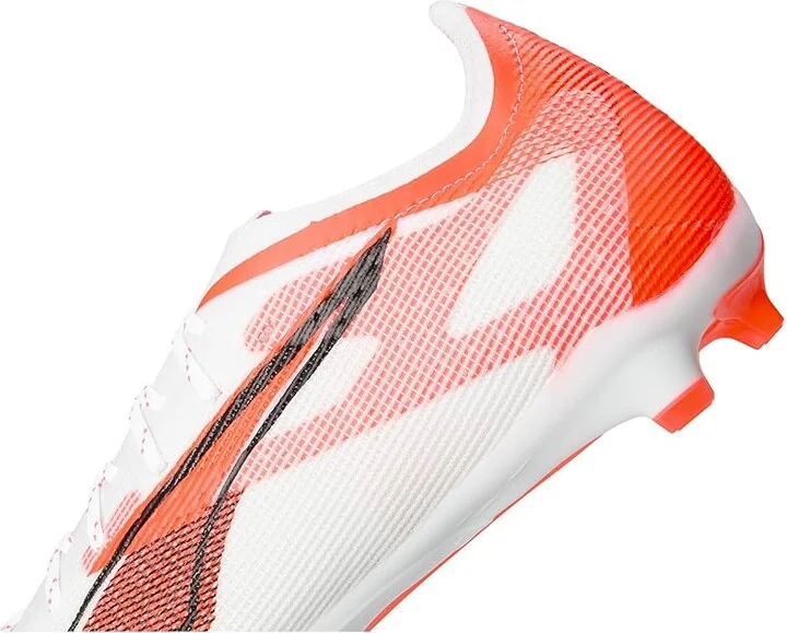 PUMA Ultra 5 Pro Firm, Artificial Ground Soccer Cleats Men's Soccer Shoes Puma White-Puma Black-Glowing Red : 9 D - Medium, Synthetic - Image 7
