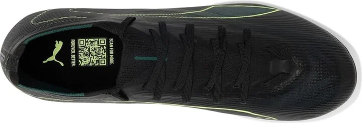 PUMA Ultra 6 Match Firm, Artificial Ground Soccer Cleats Men's Soccer Shoes Black/Fizzy Light/Green Terrain : 8 D - Medium, Textile - Image 2