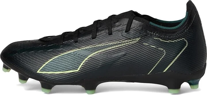 PUMA Ultra 6 Match Firm, Artificial Ground Soccer Cleats Men's Soccer Shoes Black/Fizzy Light/Green Terrain : 8 D - Medium, Textile - Image 6