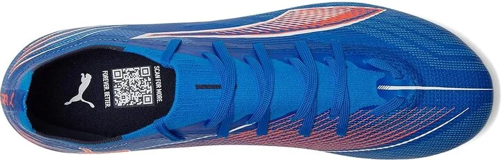 PUMA Ultra 6 Match Firm, Artificial Ground Soccer Cleats Men's Soccer Shoes Ultra Blue/White/Glowing Red : 14 D - Medium, Textile - Image 2