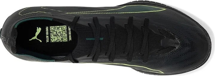 PUMA Ultra 6 Match Turf Trainer Soccer Cleats Men's Soccer Shoes Black/Fizzy Light/Green Terrain : 10.5 D - Medium, Textile - Image 2