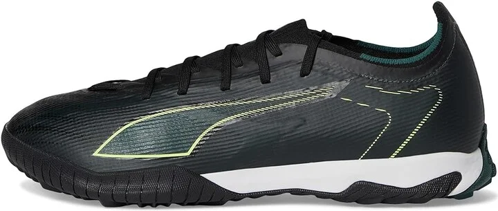 PUMA Ultra 6 Match Turf Trainer Soccer Cleats Men's Soccer Shoes Black/Fizzy Light/Green Terrain : 10.5 D - Medium, Textile - Image 6