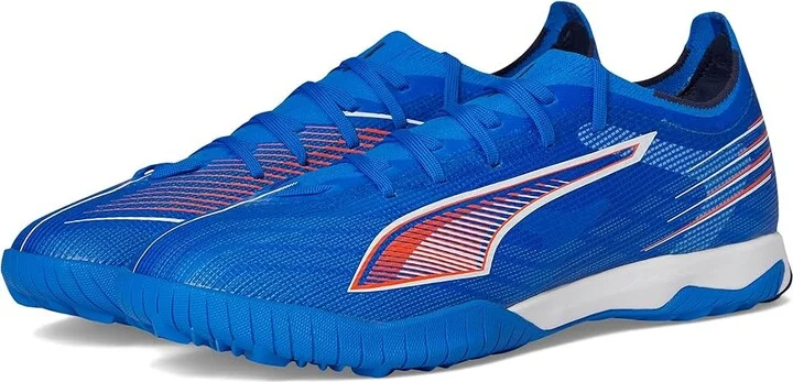 PUMA Ultra 6 Match Turf Trainer Soccer Cleats Men's Soccer Shoes Ultra Blue/White/Glowing Red : 12 D - Medium, Textile