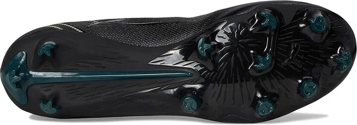 PUMA Ultra 6 Play Firm, Artificial Ground Soccer Cleats Men's Soccer Shoes Black/Fizzy Light/Green Terrain : 9.5 D - Medium, Synthetic - Image 3