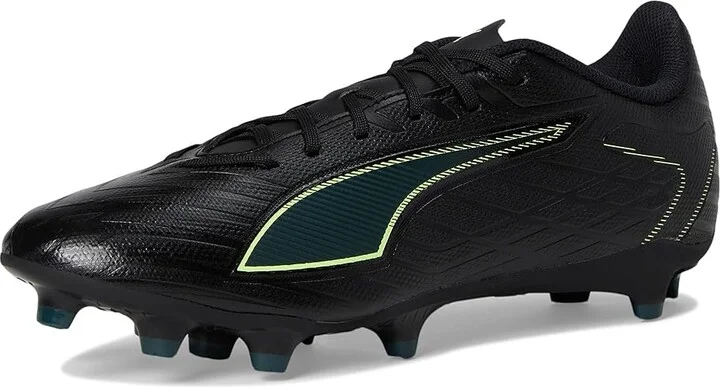 PUMA Ultra 6 Play Firm, Artificial Ground Soccer Cleats Men's Soccer Shoes Black/Fizzy Light/Green Terrain : 9.5 D - Medium, Synthetic - Image 5
