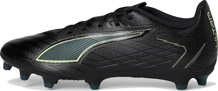 PUMA Ultra 6 Play Firm, Artificial Ground Soccer Cleats Men's Soccer Shoes Black/Fizzy Light/Green Terrain : 9.5 D - Medium, Synthetic - Image 6