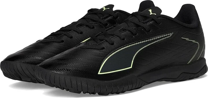 PUMA Ultra 6 Play Turf Trainer Soccer Cleats Men's Soccer Shoes Black/Fizzy Light/Green Terrain : 10.5 D - Medium, Synthetic
