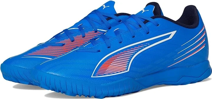 PUMA Ultra 6 Play Turf Trainer Soccer Cleats Men's Soccer Shoes Ultra Blue/White/Glowing Red : 10.5 D - Medium, Synthetic