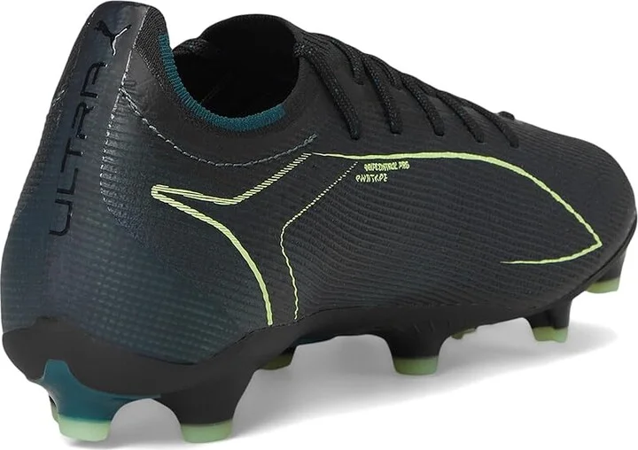PUMA Ultra 6 Pro Firm, Artificial Ground Soccer Cleats Men's Soccer Shoes Black/Fizzy Light/Green Terrain : 8 D - Medium, Synthetic - Image 4