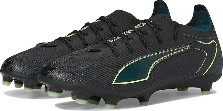 PUMA Ultra 6 Pro Firm, Artificial Ground Soccer Cleats Men's Soccer Shoes Black/Fizzy Light/Green Terrain : 8 D - Medium, Synthetic