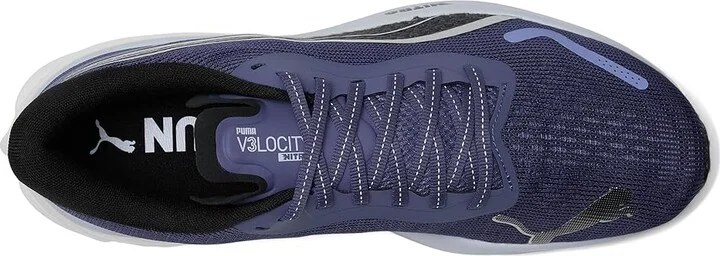 PUMA Velocity Nitro 3 Running Shoes Men's Running Shoes Blue Crystal/Puma Black : 8.5 D - Medium, Synthetic - Image 2