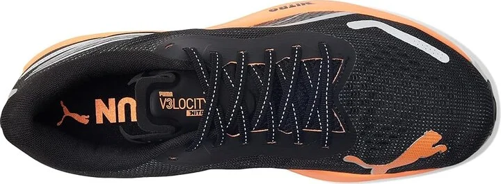 PUMA Velocity Nitro 3 Running Shoes Men's Running Shoes PUMA Black/PUMA Silver/Neon Citrus : 11.5 D - Medium, Synthetic/Textile - Image 2