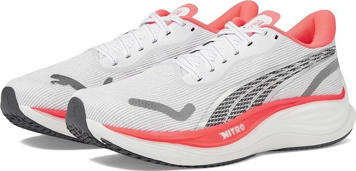 PUMA Velocity Nitro 3 Running Shoes Women's Running Shoes Puma White/Sunset Glow : 9 B - Medium, Synthetic