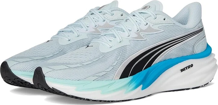 PUMA Velocity Nitro Running Shoes Men's Shoes Sea Glass/Speed Blue : 13 D - Medium, Textile